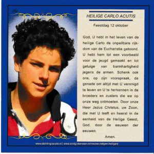 Gebedskaarten H. Carlo Acutis
